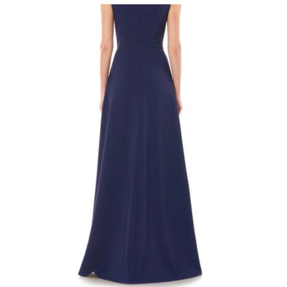 Preloved Kay Unger Navy Blue Jumpsuit With Skirt Overlay - Picture 3 of 6